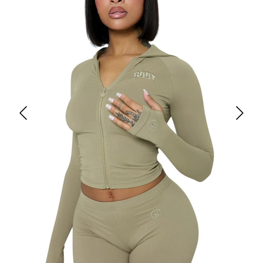 body by raven tracy two-piece set - olive green
